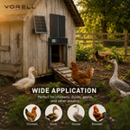 Vorell CoopGuard Solar + Remote kit suits chickens, ducks, geese and roosters