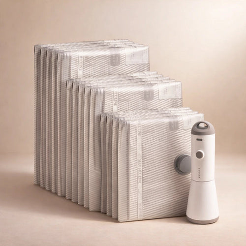 Vorell CompressPack electric vacuum pump and compression bags