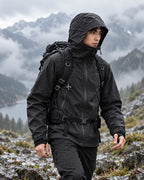 Black | CAMEL membrane jacket in the mountains