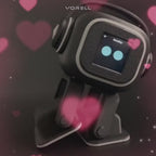 Miso AI desk companion robot walks on two legs, then its colour screen face changes expressions