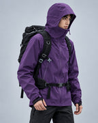 Purple | CAMEL membrane jacket with a hiking backpack